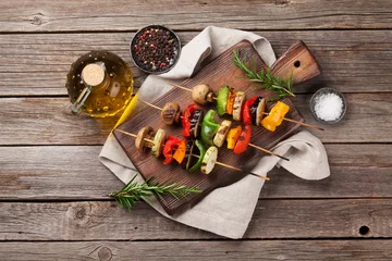Fototapete Rund Grilled vegetables on cutting board © karandaev
