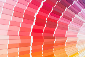 Color palette, samples of various paint