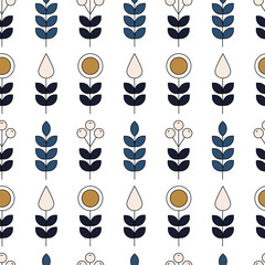 Scandinavian design seamless pattern.