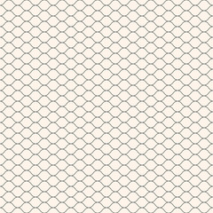 Vector seamless pattern, thin wavy lines. Texture of mesh, fishnet, lace, weaving, subtle lattice. Simple monochrome geometric background. Design for prints, decor, fabric, textile, covers, digital