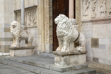 Lion Statue at Cathedral Church,  Modena