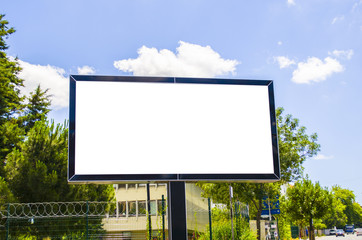 Blank poster on the street