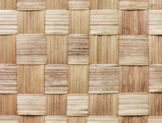 Bamboo texture.Bamboo basketry checker pattern of sticky rice container, close up.