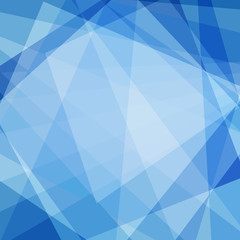 Fototapeta na wymiar abstract blue and white background, layers of transparent polygon shapes layered in abstract pattern, clean business background design, straight angled lines and block shapes