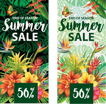 Summer sale banners design