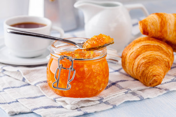 croissant and orange marmalade