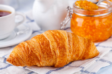 croissant and orange marmalade