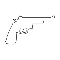 Gun revolver icon .