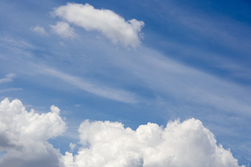Clouds against a blue sky