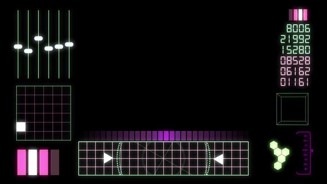 Futuristic Screen in Retro 1990s Style