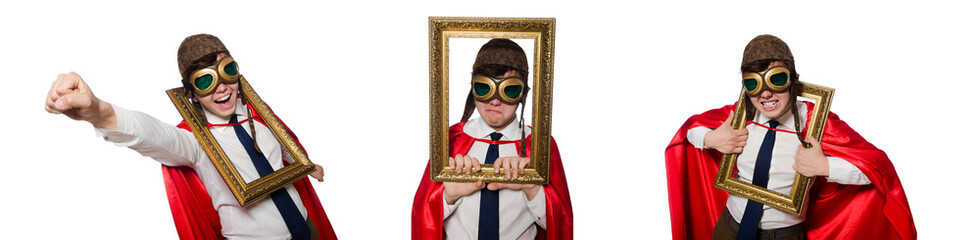 Funny hero isolated on the white