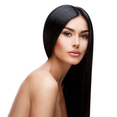 Obraz premium Beautiful Young Woman with Clean healthy hair