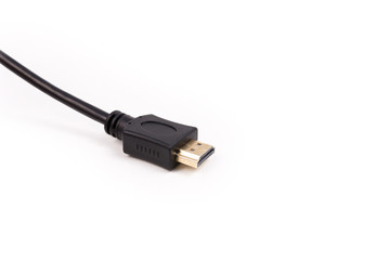 HDMI cable on white background
