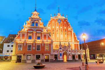 Fototapeta na wymiar Town Hall Square in Riga, Latvia