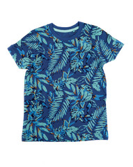 Men's T-shirt with a tropical pattern. Isolate