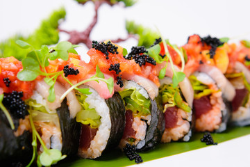 sushi maki roll up close