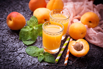 Apricot juice. Fresh summer drink