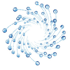 3D detailed illustration of a drop of water.