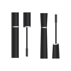 Set of mascara brush for makeup vector