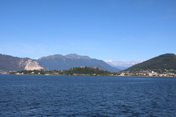 Fototapeta na wymiar Verbania Pallanza and Intra at Lake Maggiore, Piedmont Italy