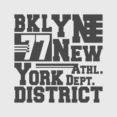 T-shirt print design Brooklyn New York