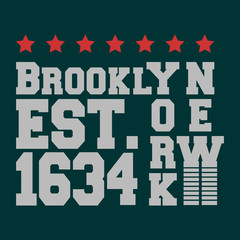 T-shirt print design Brooklyn New York