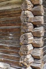 Binding of an ancient wooden wall