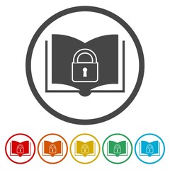 Secured Documents icons set - Illustration 