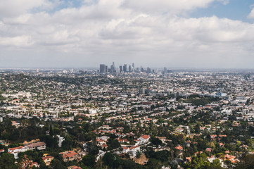 Picturesque city panorama of the modern city of Los Angeles