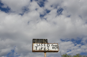 Used Tires Sign on Route 66