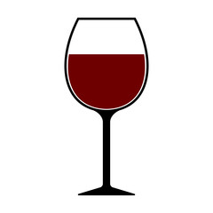Red Wine Glass Icon Vector Isolated