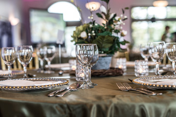 table setting at party
