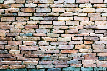 redbrick wall texture grunge background with vignetted corners, may use to interior design