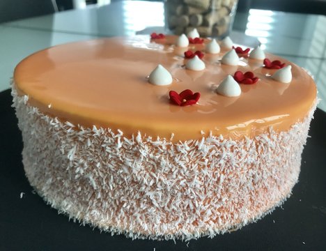cr&eacute;ation culinaire g&acirc;teau bavarois passion