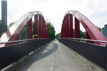 An old railway bridge, now for bicycles