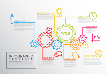 Vector Infographic report template gear wheels