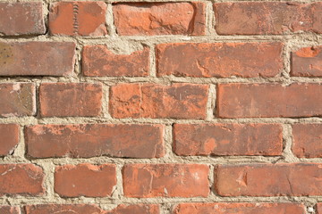 Background of red bricks