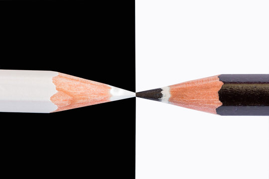 Fototapeta white and black pencils sites horizontal