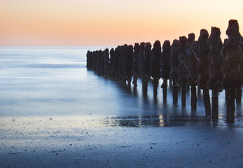 Perfect timing between the sunset and the low tide