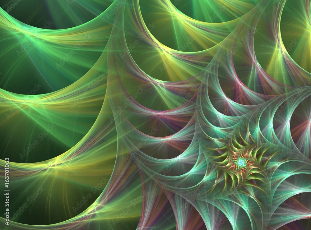 Fototapete abstract bright multicolored fractal computer generated image, background for text labels