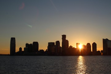 New York city sunset