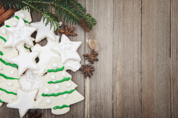 Christmas Cookies with Copy Space