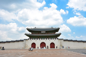 Seoul city and Gyeongbokgung palace, South Korea.