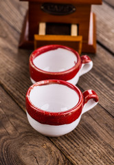 coffee cup and coffee beans