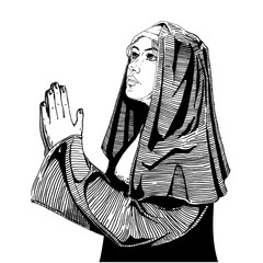 Nun is praying