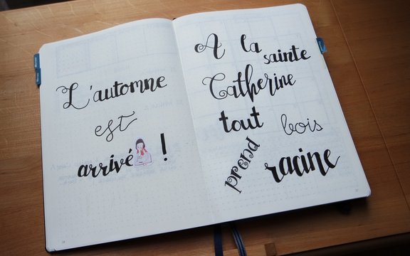 Carnet / agenda personnalis&eacute;. Lettrage et calligraphie. 