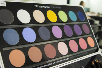 Professional makeup brushes and tools, make-up products set.