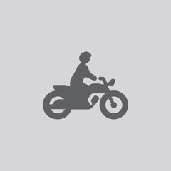 Obraz na płótnie Canvas Motorcyclist driving icon