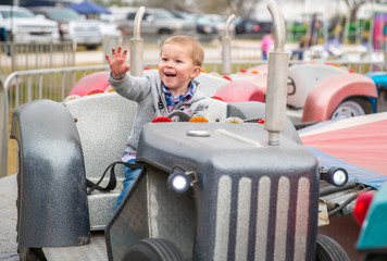 Cash Cotton enjoying a ride at the Willacy County Fair