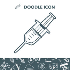 Syringes doodle drawing